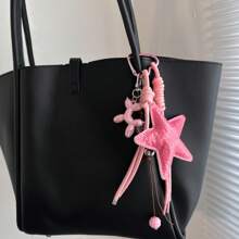 1 pezzo Portachiavi ciondolo decorativo in pelle PU a forma di piccolo orsetto multicolore, accessorio carino per telefono, anti-smarrimento, fai da te, per portafoglio, auto, accessori per donna, portachiavi per borsa