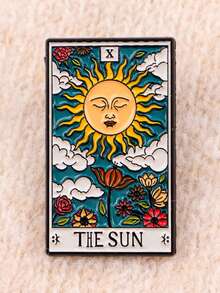 QIHOO 1PC Tarot Lover Brooch Animation Movie Badge Tarot Couple Decoration Accessories As A Gift For Friends - Multicolor - View 10