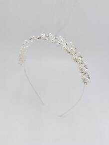 1条装优雅水晶玻璃发箍，女士适用，适合日常佩戴和派对佩戴，发箍，发圈，发饰，头饰