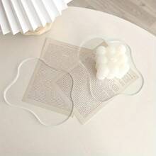 1pc Creative Cloud-Shaped Transparent Acrylic Coaster - Heat Resistant, Anti-Slip Drink Mat, Suitable For Coffee And Tea Cups, Great For Home And Catering Decor