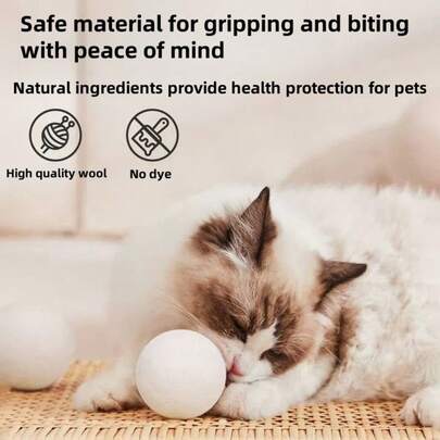 1/2/4/6/10 Stücke weiche Plüsch Katzenspielzeuge - einfarbiges Design, Interaktiv & Selbstunterhaltung für Katzen, geeignet für alle Rassen & Größen