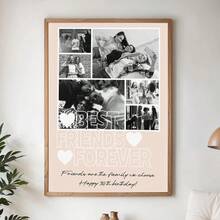Tranh treo tường bằng vải canvas tùy chỉnh, quà tặng sinh nhật cho bạn thân, ảnh bạn bè thân thiết, tranh ghép ảnh cá nhân hóa, chân dung bạn thân, poster kèm ảnh, chị em gái. Thích hợp trang trí phòng tắm, nhà bếp, phòng khách, phòng ngủ, có thể chọn khung. - Nhiều màu - Xem 12