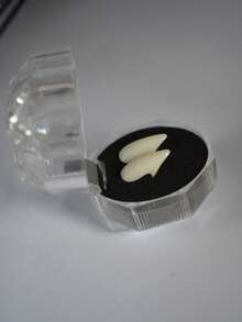 4 对万圣节吸血鬼僵尸假牙，恶搞假牙玩具，派对假牙，尖牙妆容，舞会假牙配件化妆道具，角色扮演派对吸血鬼牙套，万圣节礼物赠送他人 - 彩色 - 查看 6