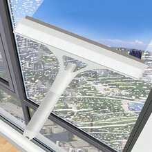 1 Set 3-In-1 Glass Scraper With Squeegee And Spray Bottle, Multifunctional Handheld Shower Window Glass Scraper For Spraying, Cleaning And Wiping, Suitable For Windows, Tiles, Car Windshields, Mirrors, Bathrooms, Cleaning Supplies