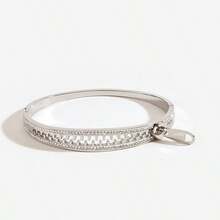 Stainless Steel Bracelet, Simple Zipper Bracelet Fashion Wide Bracelet Unusual Women's Jewellery Gift - Zipper - View 10