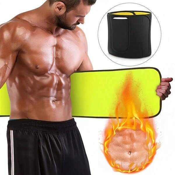 1pc Breathable Sauna Waist Belt Men & Women - Sweat Sauna Ab Toning Belt With Pull-On Closure, Back Support, Fatigue Relief, Promotes Sweatin