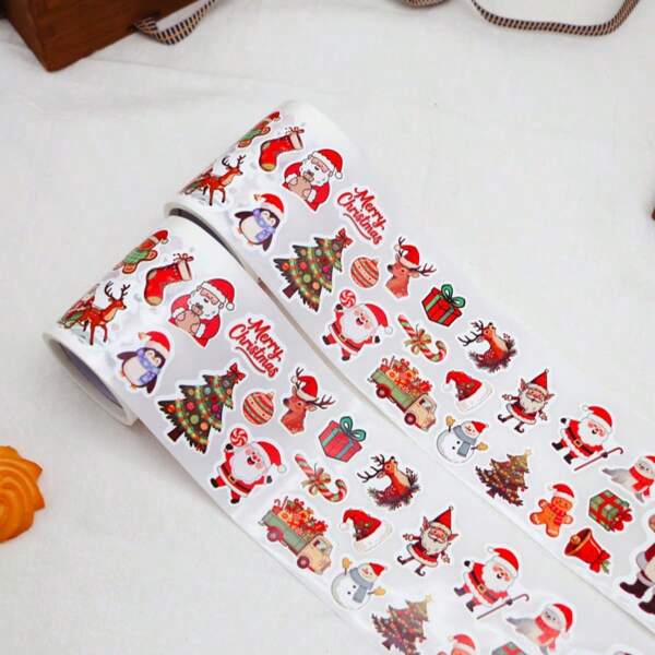 480PCS Christmas Stickers - Festival Themed Stickers For Scrapbooks, Gift Wrapping, Planners, DIY Crafts (Santa Claus, Snowmen, Reindeer, Trees) Christmas Christmas Decorations Christmas Pajamas Christmas Gifts Christmas Decor