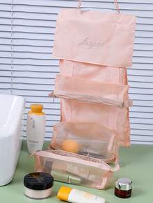 4-In-1 Detachable Hanging Cosmetic Bag, Travel Toiletry Bag, Makeup Organizer, Bathroom Accessories, Portable Makeup Bag, Waterproof Makeup Bag, Makeup Organizer, Makeup Stand, Makeup Bag, Makeup Organizer, Travel Essentials, School Supplies, Stationery Make Up Bag Makeup Pouch Wash Bag Cruise Essential Vacation Essentials For Men Women Travel Containers Holiday Essential Gifts For Women - Multicolor - View 5