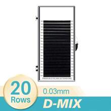 20 Rows Eyelash Extensions C CC D Curl Russian Volume Lashes 0.03 0.05 0.07 0.10 0.15 0.20 8-15mm Thickness Lash Clusters, Eyelash Clusters, Individual Eyelashes, Lashes, Fake Lashes - D - View 10