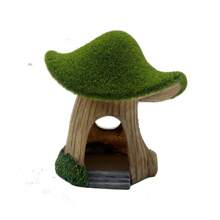 Aquarium Simulation Rockery Landscaping Decoration Stone Landscape Package Aquarium Size Resin Ornaments Moss Mushroom House - 綠色B - 查看 5