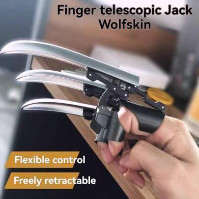 1/3/6 Stücke mechanische Wolf Krallen Einziehbar Faltbar Ostern Knöchel Flexible Geist Krallen Dekorationen, Escape Room Rollenspiel Requisiten, Multifunktionale Einziehbare Wolf Krallen Kreative Stressabbau Mechanische Faltbare Fingerhülle Spielzeuge