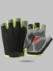 1 Pair Fitness Half Finger Gloves For Men's Sports Cycling Outdoor Gym Silicone Shock Absorbent Sweat Absorbent Breathable Anti Slip Cycling Gloves For Men's Half Finger Sports Fitness Summer Thin Outdoor Dynamic Cycling Anti Slip Dew Finger Shock Absorbent Breathable