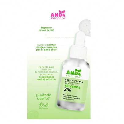 Serum AND facial con ácido hialurónico, colágeno, retinoil, vitamina C, niacinamida, extracto de rosas, células madre o té verde – 1 pieza – diferentes modelos (modelo a elegir en el color) – Hidratante, reafirmante, aclarante, antiarrugas, regenerador, calmante, antioxidante – Fórmula ligera y concentrada con ingredientes activos como ácido hialurónico 2%, retinoil 1.5%, vitamina C 2%, niacinamida 1%, extracto de rosas 5%, células madre 1%, colágeno 3% o té verde 2% – Ideal para piel seca, mixta, grasa, madura u opaca – Absorción rápida, no pegajoso – Uso diario día y noche – Con gotero – Mejora textura, firmeza, elasticidad, poros abiertos y líneas de expresión – Resultados visibles – Unifica tono, ilumina y calma – Cosmético unisex vegano – mujer – Práctico para rutinas de skincare, regalo, uso personal o individual – Contenido: 30 ml – Producto profesional de alta calidad para cuidado facial completo, luce tu piel radiante con tus blusas, faldas y vestidos