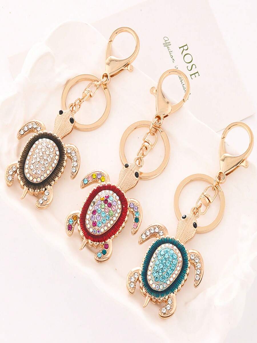 New Casual Fashion Zinc Alloy Animal Turtle Keychain, Suitable For All Seasons Christmas Gift Ideas Bag Lanyards With Id Holder Car Accessories Bag Charms