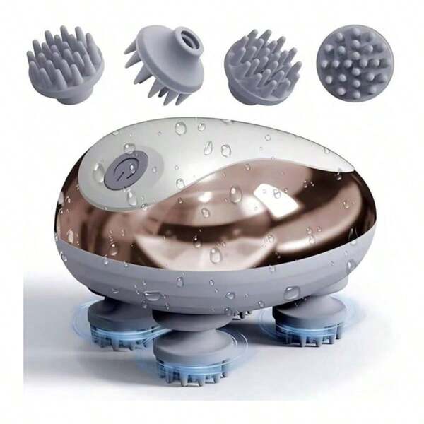 جهاز تدليك فروة الرأس الكهربائي المحمول، جهاز تدليك فروة الرأس الكهربائي، جهاز تدليك فروة الرأس اللاسلكي المحمول مع 4 مخالب تدليك قابلة للإزالة، 3 أوضاع قابلة للتعديل، تنبيه الاهتزاز للاسترخاء العميق، للمنزل والمكتب والسفر