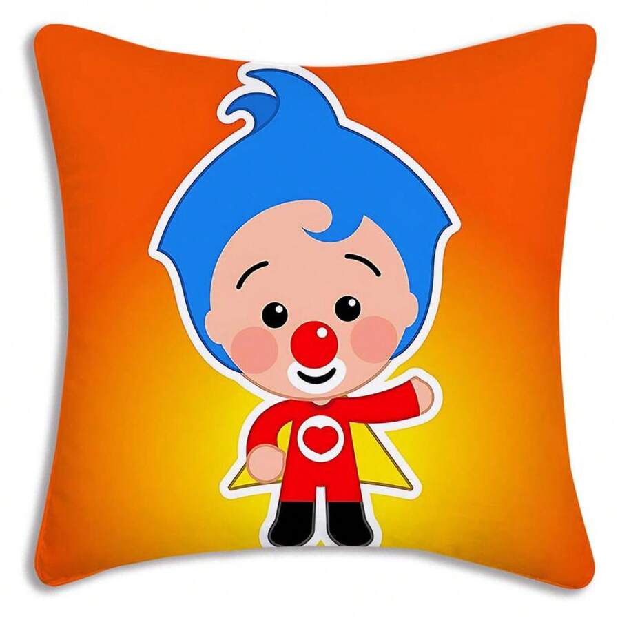 20251pc Pillow Covers Cartoon Anime P-Plims Plim Sofa Decorative Home Double-Sided Printing Short Plush Cute Cushion Cover - 171X189A5 - 查看 1