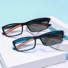 男女变色超轻运动老花镜 男女变色老花镜 方框变色阅读老花镜+1.0至+4.0 - 白色 - 查看 2