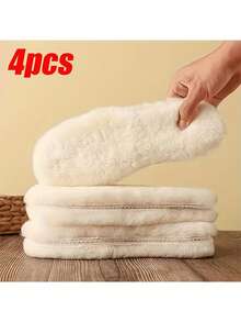 2 Pairs Super Thick Warm Winter Snow Boot Insoles - Soft Wool Fleece With Plush Lining, Extremely Cozy And Warm, Hand Washable, Ideal For Cold Weather And Extreme Temperatures | Fluffy Insole Design | Toasty Warmth