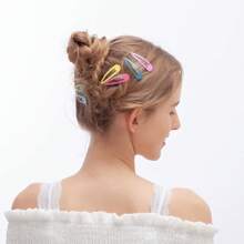 50pcs Random Color Candy Cute Girl Hair Clips Bangs Hairpins