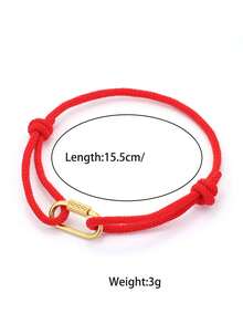 New Handmade Rope Men Bracelet Detachable Gold Color Mountaineering Buckle 3mm Sliding String Bracelet Adjustable Casual - Minimalist Bracelet Style - View 6