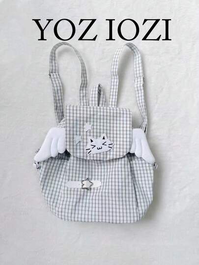 复古校园风格轻便背包，大容量多功能背包，适合学校、学院、大学生