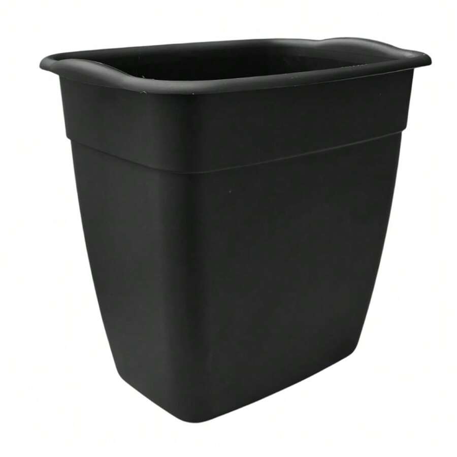 Plastic Trash Can For Outdoor And Indoor Use - Black - View 1