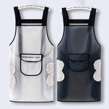 1pc TPU Waterproof And Oil Resistant Apron, With Pocket And Adjustable Oil And Stain Resistant Hanging Neck Aprons, Can Wipe Hands, Casual For Daily Use, Kitchen Stuff, Suitable For Chef, Gardener, Baker, Florist, Artist, Barista And Other Workwear And For Kitchen, Bathroom, Household Supplies, Cooking Apron, Bathroom Gadgets, Kitchen Accessories