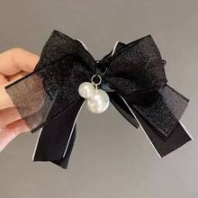 Elegant Large - Sized Bow - Adorned Hair Claw Clip: Non - Slip For Ponytails And Perfect For Bun Hairstyles - Ideal For Women And Girls,Hair Clips,Hair Accessories Hair Jaw Clip Hair Clamps Hair Clutch Hair Catcher Clip, Casual