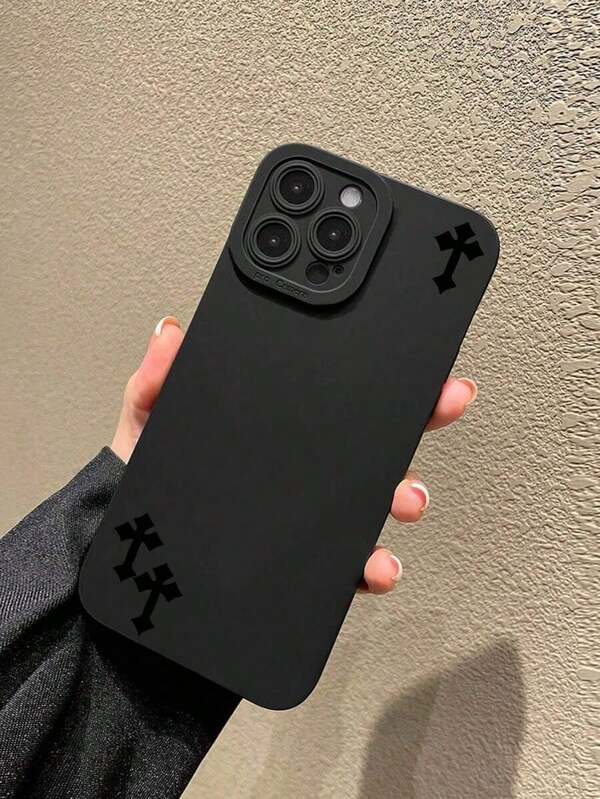 Apple Women Autumn Vibes Cross Pattern Liquid Silicone Mobile Phone Case Full-Body Protection Shockproof Anti-Fall TPU Soft Rubber Case Compatible With IPhone 11/12/13/14/15/15pro/15 Plus/15 Promax/7plus/8plus/X/Xs Max/Xr/11pro/12pro/13pro/14pro/12mini/13mini/11promax/12promax/13promax/14promax/14plus/6/6s/6plus/7/8/Se& Galaxy/A54/A14/A12/A13/A15/A32/A33/A24/A52S/S20/S21/S22/S23/S24/S23Plus/S24ultra Waterproof Scratch ResistantFOR-YOUR-BELOVED-PHONE Christmas Gifts Christmas Gifts