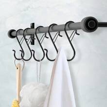 JYRFJ12 PCS S Hooks For Hanging With Safety Buckle, 3.5 Inch Heavy Duty Metal S Shaped Hooks Stainless Steel For Hanging Kitchen Utensil, Cups, Pots, Plants, Bags, Hats (White)