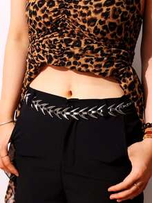 1 chiếc vòng cổ dài đính đinh tán xương cá phong cách Punk Streetwear thời trang, phù hợp với trang phục thường ngày và dạo phố - Nhiều màu - Xem 9