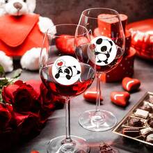 500 pièces Autocollants ronds de doodle de panda de bande dessinée, 1 pouce, 20 designs mignons, fournitures de bureau, scrapbooking, récompenses d'enseignant, autocollants imperméables en PVC - Multicolore - Voir 3