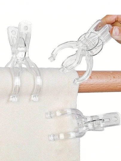 4 件 ABS 塑料衣夹 | 防风毛巾架，烘干机家用配件，带弹簧的重型衣夹，防滑衣服夹，毛巾，工艺品，食品包装夹，风干衣夹套装