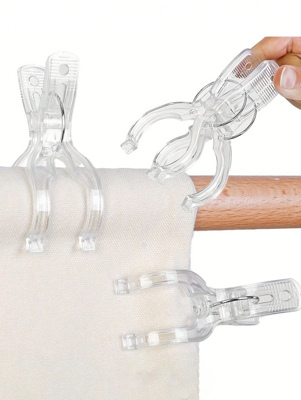 4 件 ABS 塑料衣夹 | 防风毛巾架，烘干机家用配件，带弹簧的重型衣夹，防滑衣服夹，毛巾，工艺品，食品包装夹，风干衣夹套装