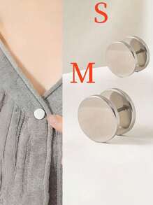 1/2/4/8pcs Simple Spiral Collar Fastener - Removable, Suitable For Sewing-Free Tightening Collars, Cuffs, Sweater Buttons - Fashionable Decorative Button Accessories