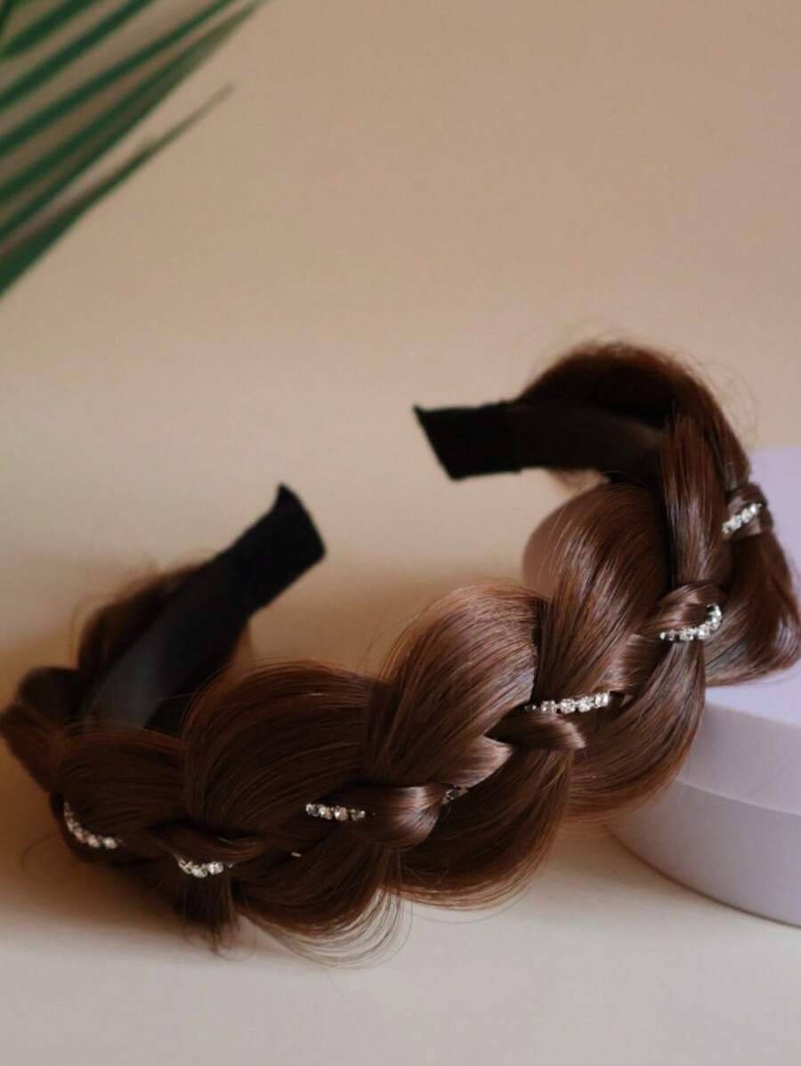 1pc Fashion Crystal-Like Headband, Versatile Hair Accessory - Hair Clip, Bohemian Style Decor For Tidy Hair, Hair Band, Makeup, Hair Hoop, Hair Accessories