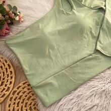 Blusa cropped mula manca manga longa GG 46 a 50 plus size - Verde Claro - Visão 1