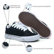 KNU PRETO Tênis SreetStyle Preto Esportivo Confortável e Versátil