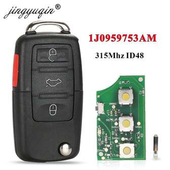 Jingyuqin 1J0959753AM Auto Afstandsbediening Sleutel Voor VW Kever Golf Passat Jetta 315Mhz ID48 1J0 959 753 AM 5FA008399-30 2000-2006 Sleutel Fob