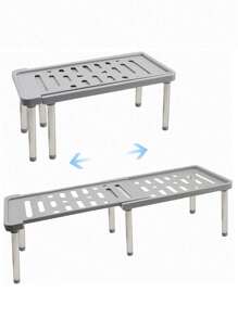 Expandable Kitchen Organizer Rack, Multi-Functional Under Sink Cabinet Shelf For Dishes, Bottles, Spices Storage - Multicolor - View 11