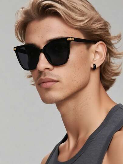 1 par de gafas de moda con marco cuadrado pequeño multicolor, estilo Y2K, unisex, adecuadas para vacaciones, fiestas, salidas casuales, divertidas como accesorios fotográficos, festivales de música, actividades de club, gafas protectoras