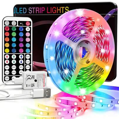 3ft-100ft(2 Rolls 50ft) Led Strip Lights, Color Changing Strip Lights With Remote Control,Dimmable, Flexible Installation, LED Lights For Room Decor,