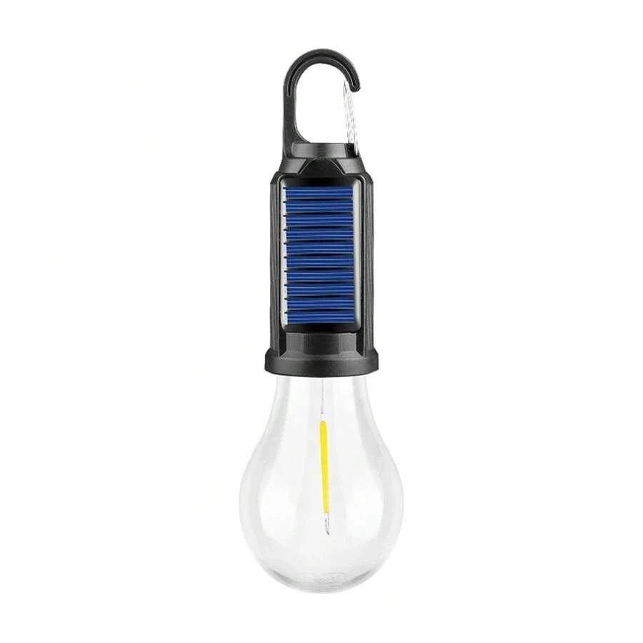 1 Pack Solar Rechargeable Hooked Camping Light Vintage Outdoor Tent Camping Ambient Light Multi-Functional Household Tungsten Lights