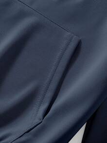 1 pezzo Felpa casual con cappuccio da uomo taglie forti con motivo elegante, tessuto confortevole, adatta per uscite casual, viaggi all'aperto, tempo libero a casa, ottimo regalo per gli uomini, primavera/autunno, top a maniche lunghe