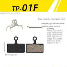 TOOPRE 半金属自行车盘式刹车片 - 黑色带铜纤维,兼容 M355 和 M446,高品质山地自行车刹车片,提供平稳的制动力,平稳的制动力 | 耐用刹车片 | 金属纤维片 - 彩色 - 查看 10