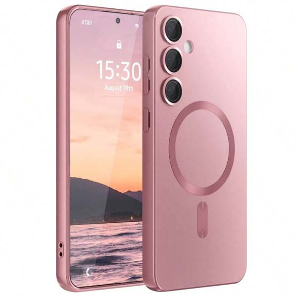 Funda magnética de lujo para Magsafe para Galaxy S24 S25 S22 S23 Ultra Plus S20 S21 FE Note 20 A35 A55 A05 A15, funda de TPU suave, resistente al agua, a los golpes, a las caídas y a los arañazos