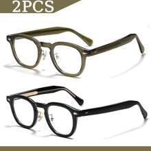 复古风 TR90 镜框眼镜，配醋酸纤维镜腿 - 经典时尚光学眼镜，适合户外、旅行和街头风格 - K39927 - 查看 21