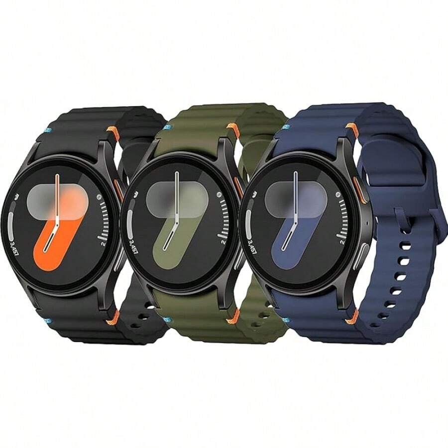 Smart Watch Strap - 07-black/ Green/Deep Blue - View 1