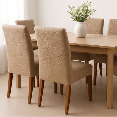 Kit com 4 ou 6 Capas de Cadeira Malha Premium Matelada Anti gato - Alta Qualidade