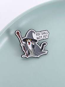 QIHOO 1入組可怕鬼臉、魔鬼形狀胸針，個性化有趣的萬聖節收藏品徽章，送給朋友的禮物